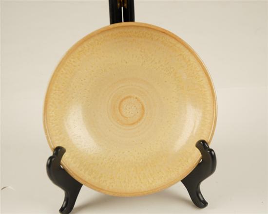 Appraisal: Yellow and Tan Glazed Studio Pottery Bowl by Margaret W