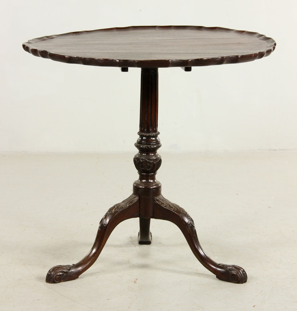 Appraisal: - th C Georgian Mahogany Tea Table English Georgian pie