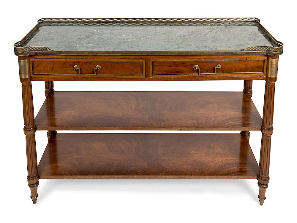 Appraisal: A Louis XVI Style Mahogany Console Desserte A Louis XVI