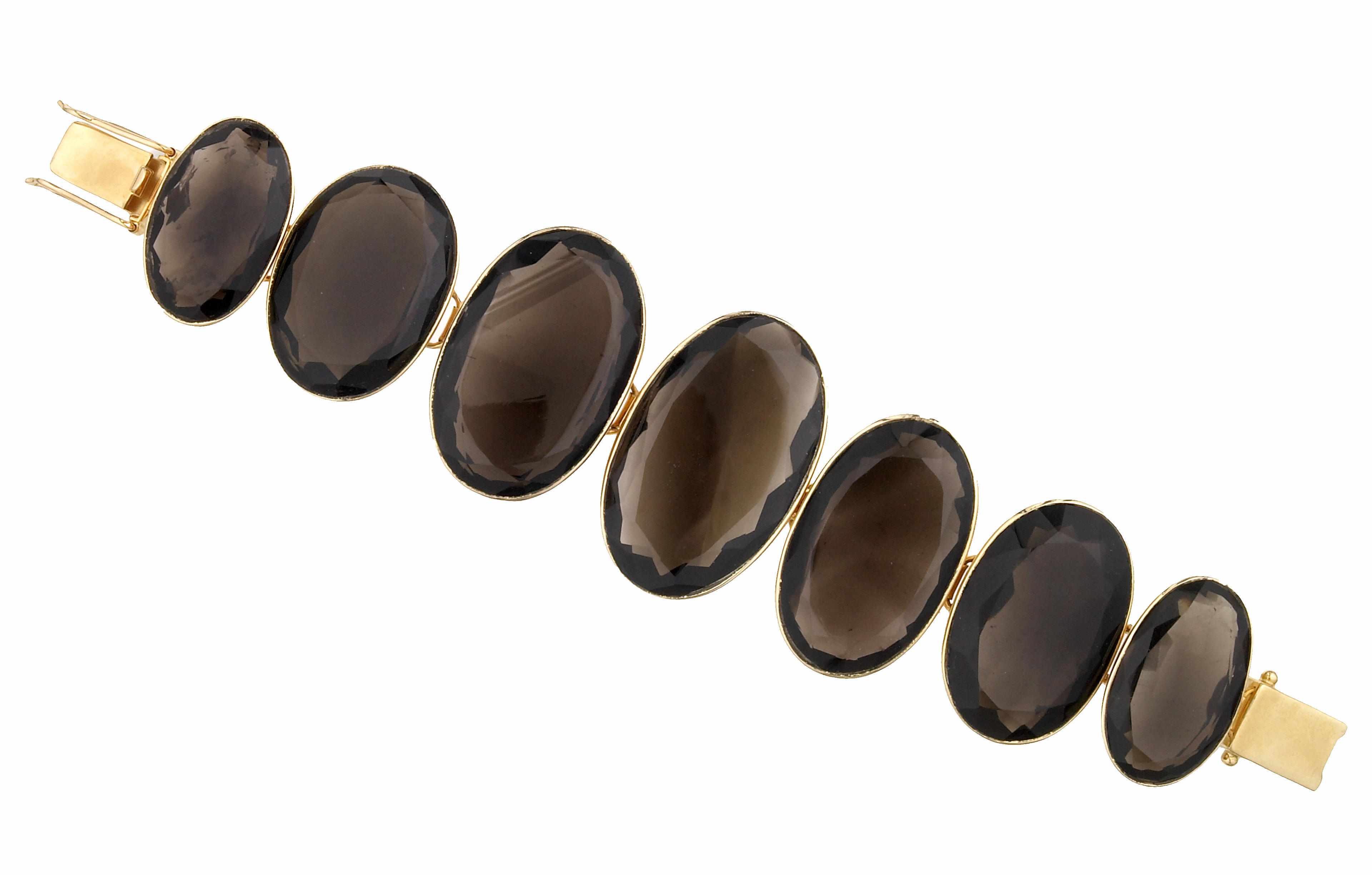 Appraisal: Tony Duquette American - sA smoky quartz and vermeil bracelet