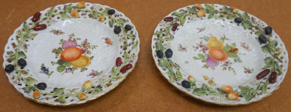 Appraisal: Pair of Carl Thieme Fruit and Vine Floral Decorated Pierced