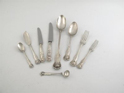 Appraisal: A matched canteen of King's Husk pattern flatware George IV