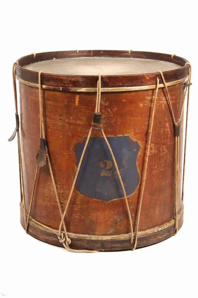 Appraisal: CIVIL WAR DRUM - Civil War Marching Drum with painted