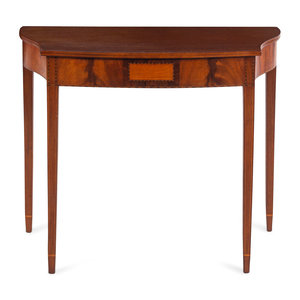 Appraisal: A Federal Mahogany Console Table th Century Height x width