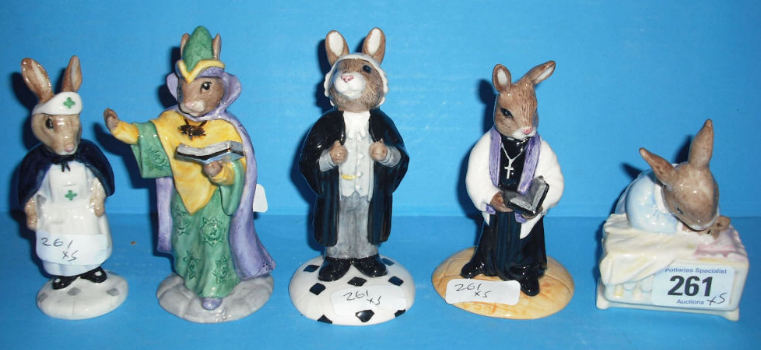 Appraisal: Royal Doulton Bunnykins Figures Lawyer DB Nurse DB Vicar DB