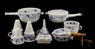 Appraisal: Group Meissen Blue Onion Vine Kitchen Utensils Attributed to Meissen