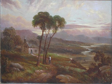 Appraisal: Artist Thomas Frank Title Pair of Highland Landscapes Medium oil