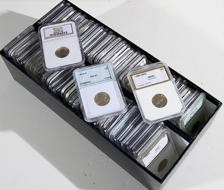 Appraisal: Jefferson Nickels slabbed modern proof nickels Condition Please contact us