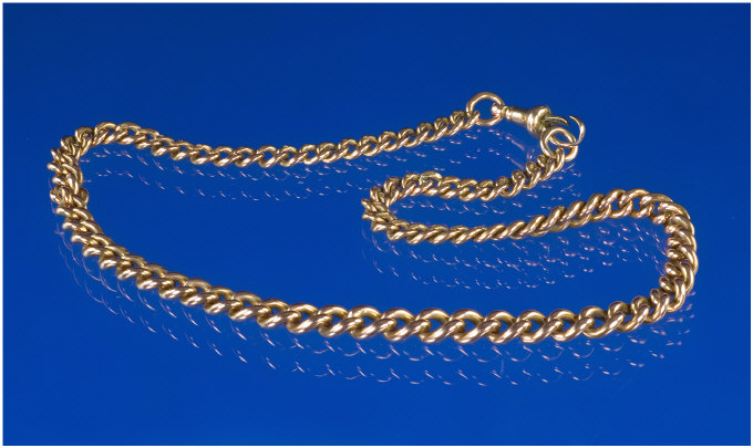 Appraisal: Carat Gold Albert Watch Chain All links stamped Weight grammes