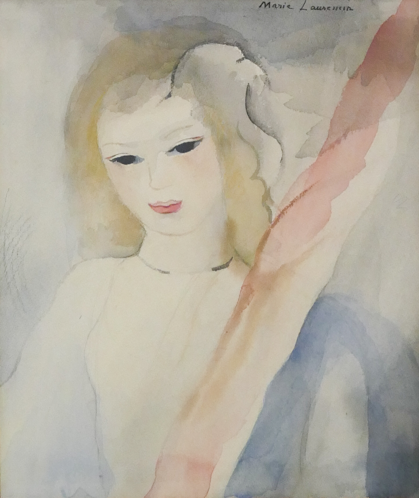 Appraisal: Marie Laurencin - France 'Portrait of a Lady' Watercolor Signed