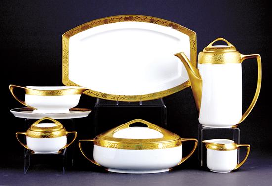 Appraisal: Rosenthal porcelain partial dinner service Donatello pattern with gold band