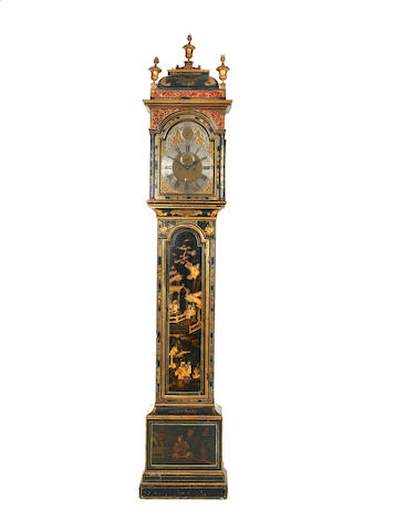 Appraisal: A George III chinoisiere japanned longcase clock the dial signed