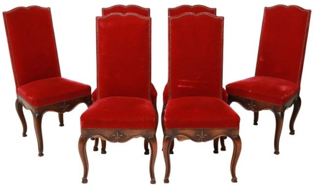 Appraisal: lot of French Louis XV style dining chairs th c