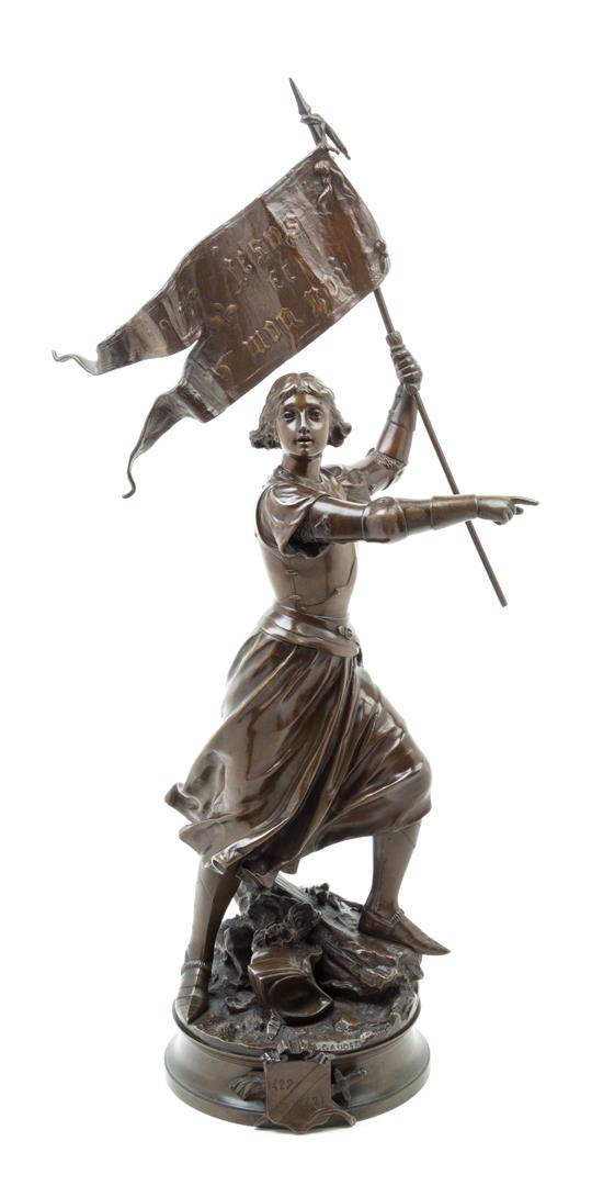 Appraisal: Sale Lot Adrien Etienne Gaudez French - Jeanne d'Arc bronze