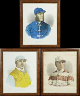 Appraisal: Three English Colored Prints of Jockeys iss Three English Colored