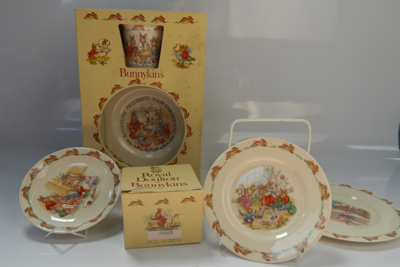 Appraisal: Royal Doulton Bunnykins including plates cups etc tray