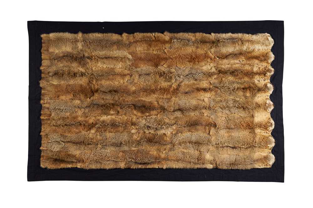 Appraisal: Y ROWLAND WARD WOLF FUR CARRIAGE BLANKET EARLY TH CENTURY