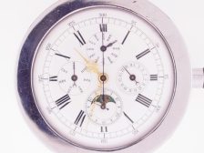 Appraisal: Paperweight clock quarter hour repeating chronograph triple calendar moonphase pocketwatch