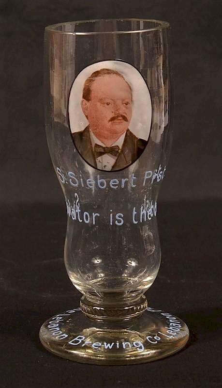 Appraisal: th Century Colorless Glass Advertising Pilsner th Century Colorless Glass