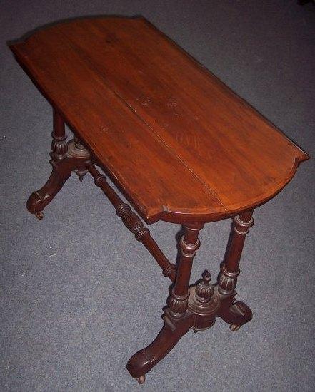 Appraisal: A Victorian mahogany table the rectangular top and end supports