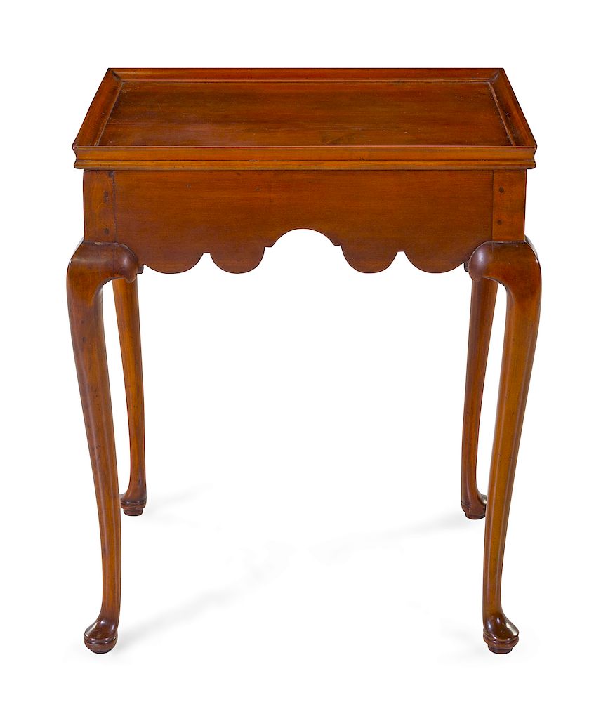 Appraisal: A Queen Anne Maple Tea Table A Queen Anne Maple