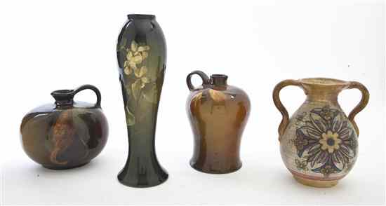 Appraisal: A Group of Three Weller Pottery Articles comprising two glazed