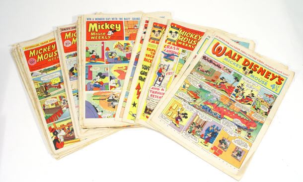 Appraisal: Approximately Mickey Mouse Weekly comics mostly dated -