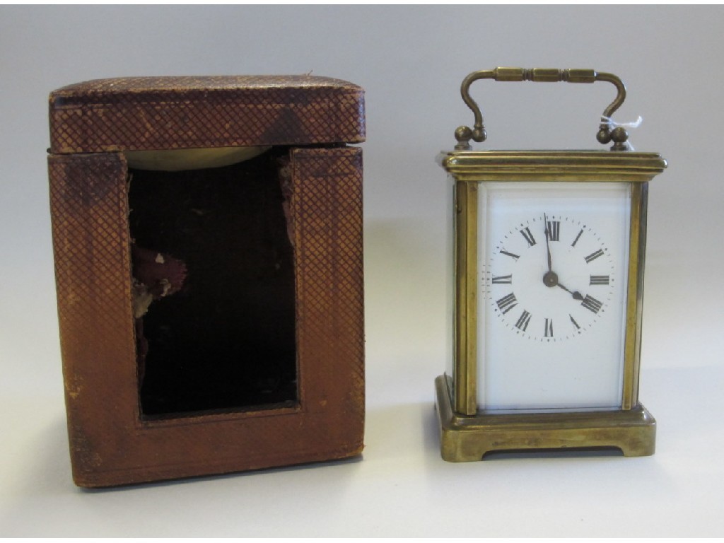 Appraisal: Brass cased carriage clock