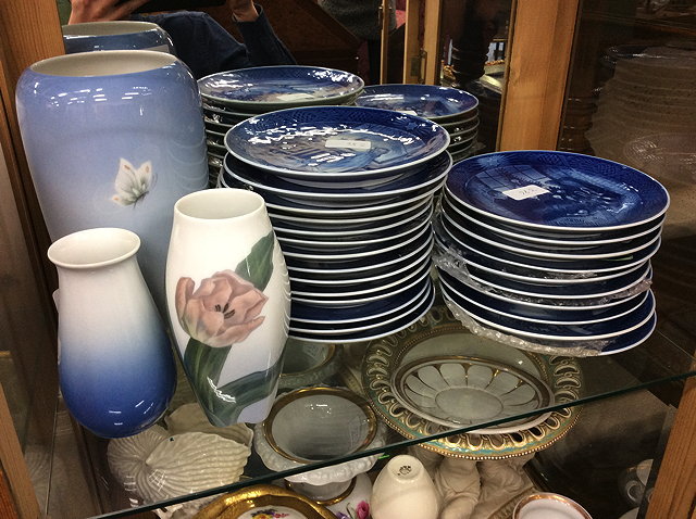 Appraisal: A COLLECTION OF ROYAL COPENHAGEN BLUE AND WHITE PORCELAIN YEAR