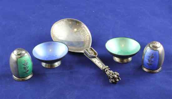 Appraisal: A late th century Norwegian standard silver anointing spoon with