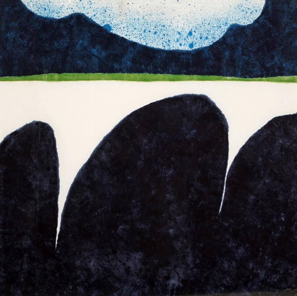 Appraisal: JUDITH INGRAM B ABSTRACT LANDSCAPE color lithograph on paper pencil-signed