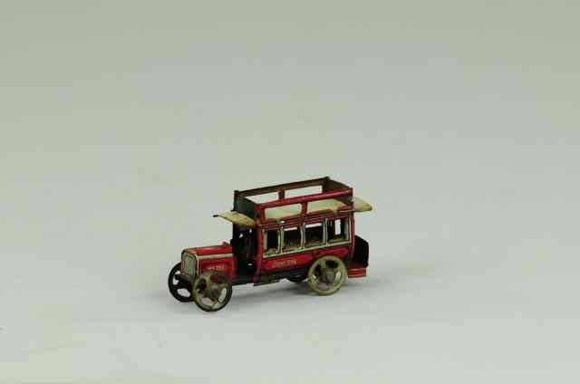 Appraisal: GENERAL PENNY TOY BUS Fischer Germany finely detailed example red