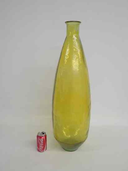 Appraisal: Large glass vase bottle ' Ht