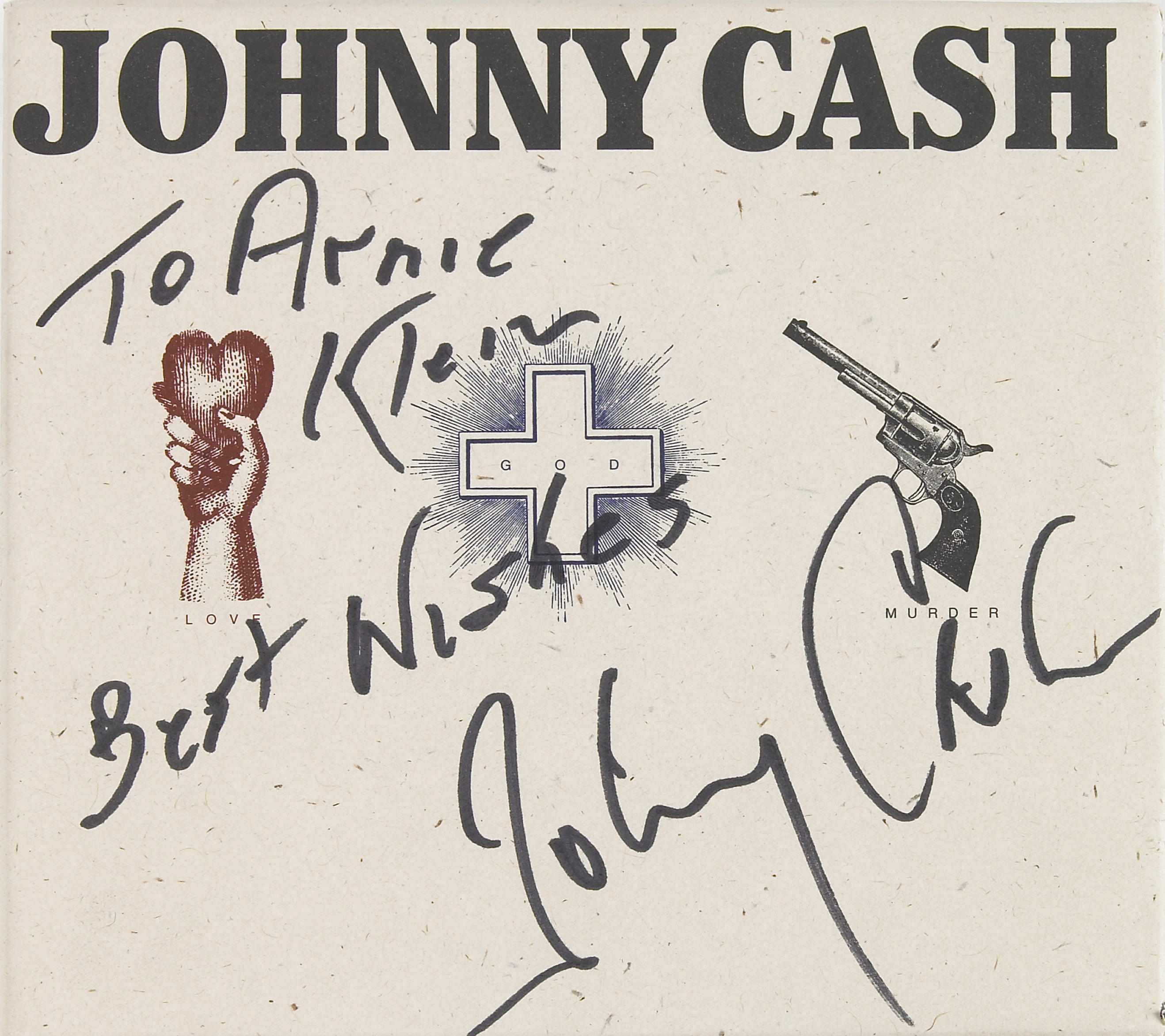 Appraisal: Johnny Cash's Love God Murder inscribed and signed Released in