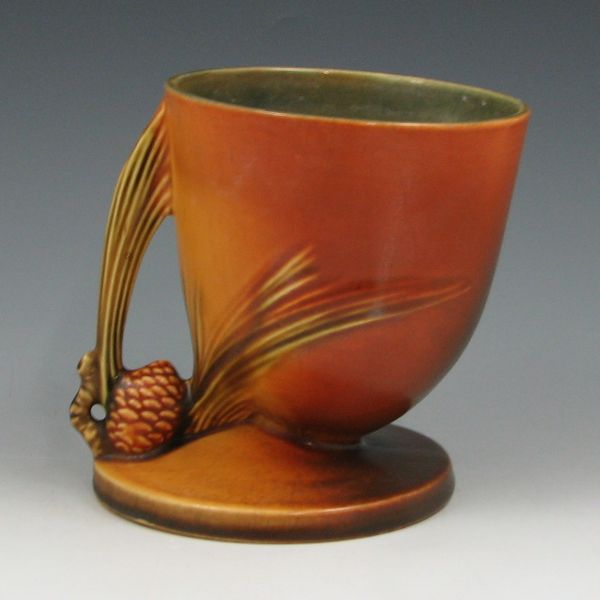 Appraisal: Roseville brown Pine Cone bowl Marked Roseville Tight hairlines descending