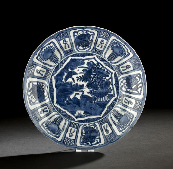 Appraisal: Chinese Export Porcelain Kraak Plate Ming Dynasty - decorated in