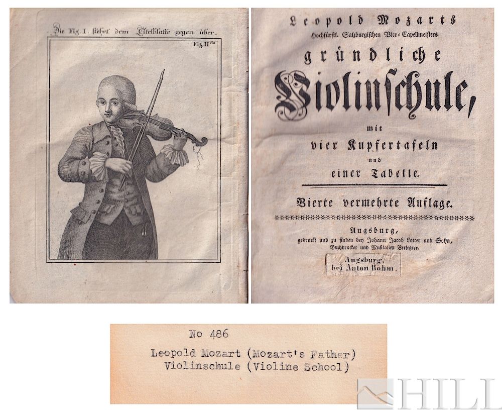 Appraisal: Leopold Mozart th Cen Violin Schule School Book Johann Georg