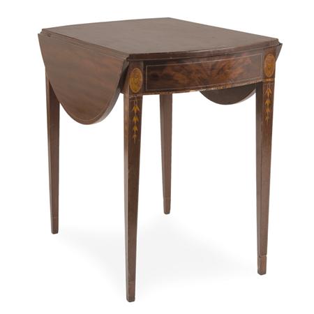 Appraisal: Federal Inlaid Mahogany Pembroke Table Estimate -