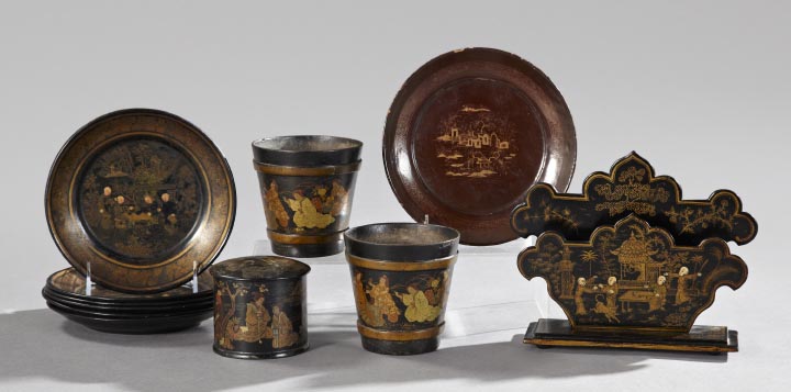 Appraisal: Eleven-Piece Group of Chinoiserie Items second quarter th century consisting