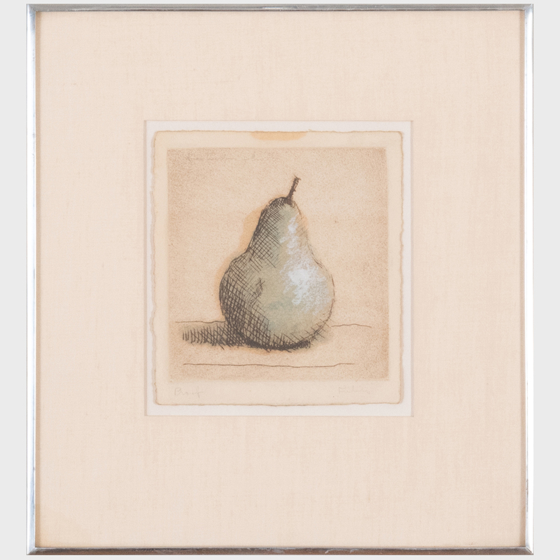 Appraisal: Robert M Kulicke - Pear Etching in colors on wove