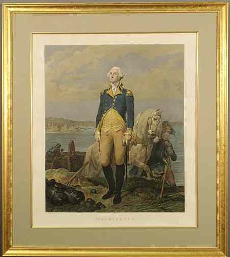 Appraisal: Framed and matted print of George Washington titled Washington the