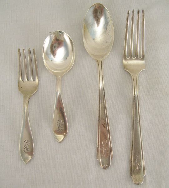 Appraisal: - Sterling Juvenile Flatware Sets Includes Baby spoon and fork