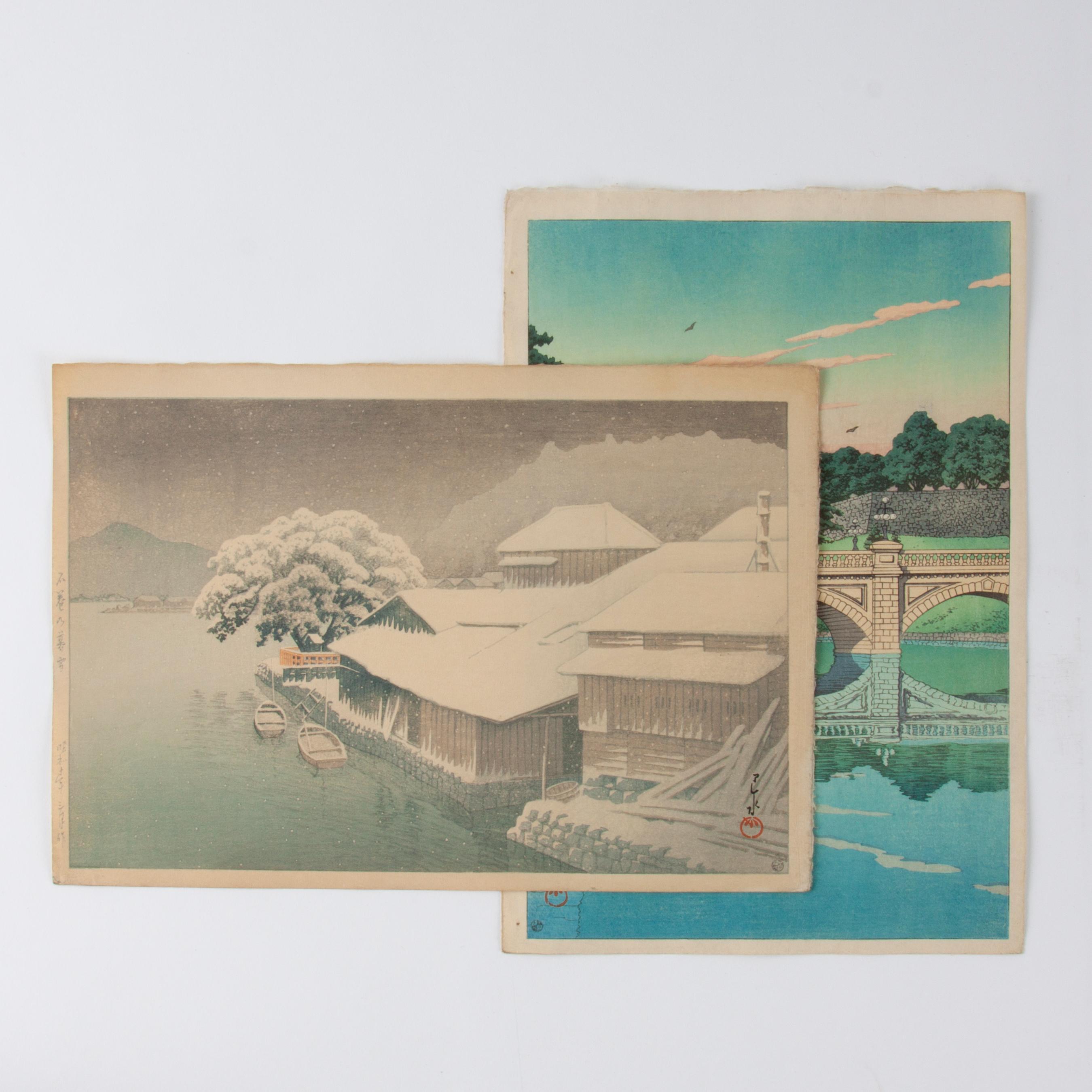 Appraisal: HASUI - WOODBLOCKS NUJIBASHI ISHINOMAKI Kawase Hasui after Japanese -