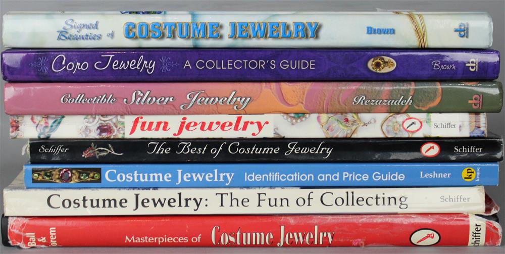 Appraisal: EIGHT REFERENCE BOOKS ON COSTUME JEWELRY to include Costume Jewelry