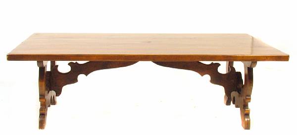 Appraisal: A Spanish Baroque style low coffee table height in width