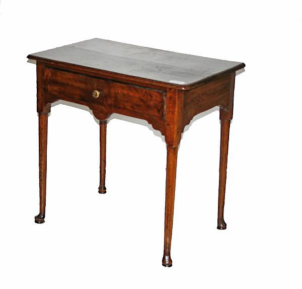 Appraisal: A George I provincial oak side table th century height