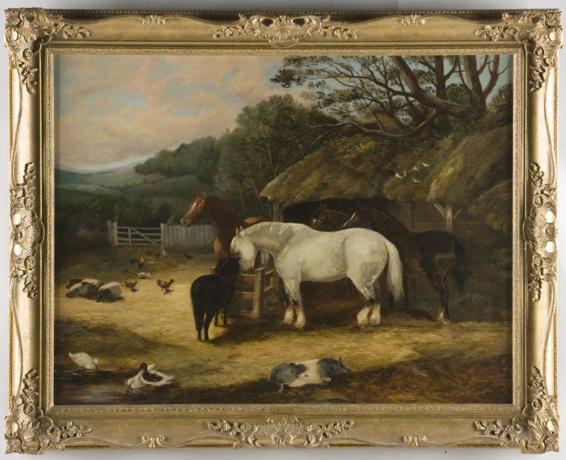 Appraisal: after J F Herring Br th c Stable Yard oil