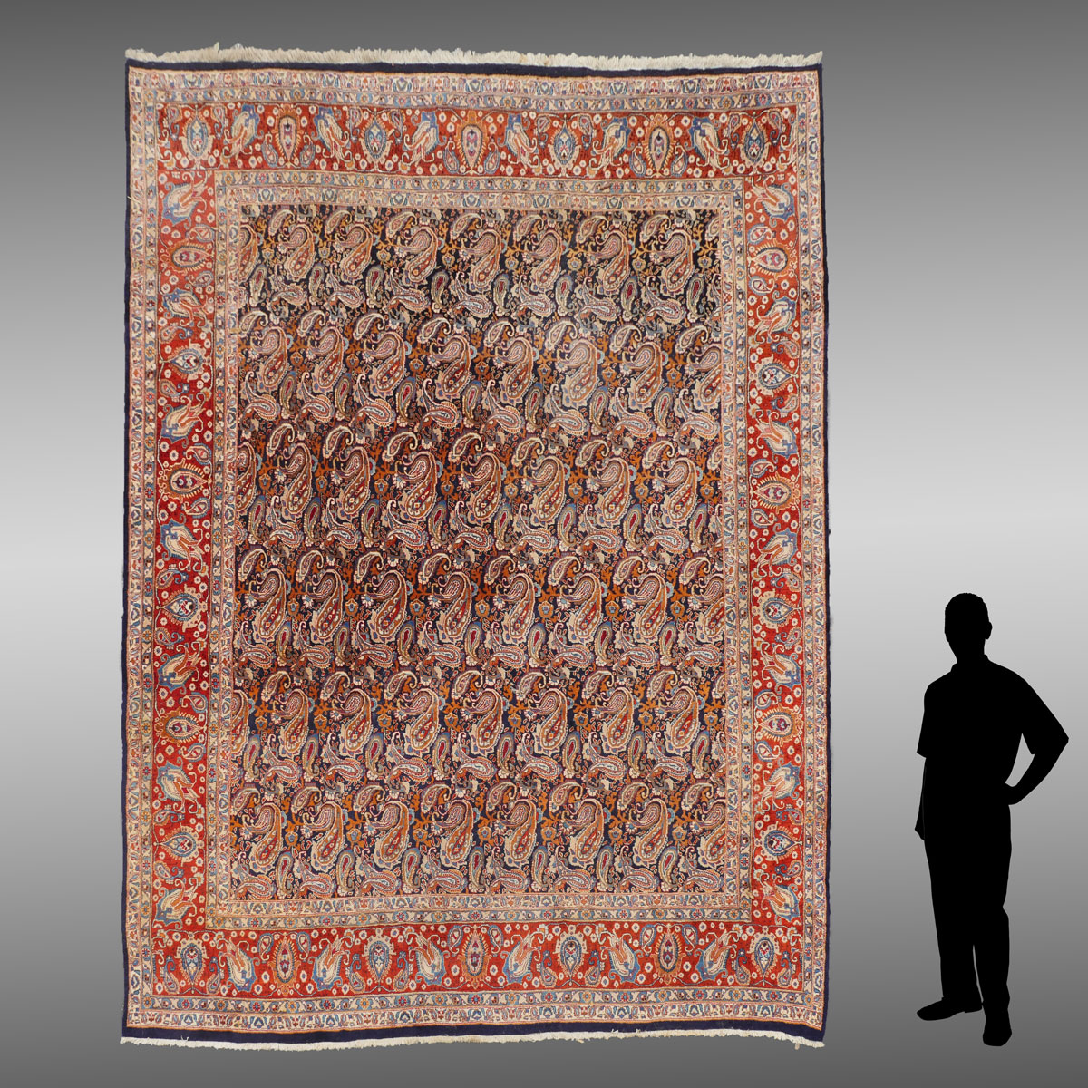 Appraisal: PERSIAN HAND KNOTTED WOOL RUG ' '' X ' ''