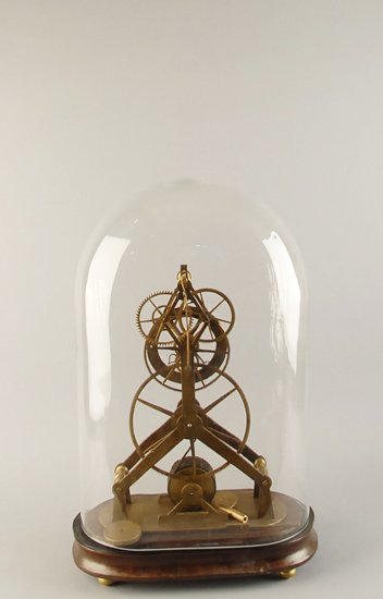 Appraisal: A Great Wheel Skeleton Clock with chain fusee movement and