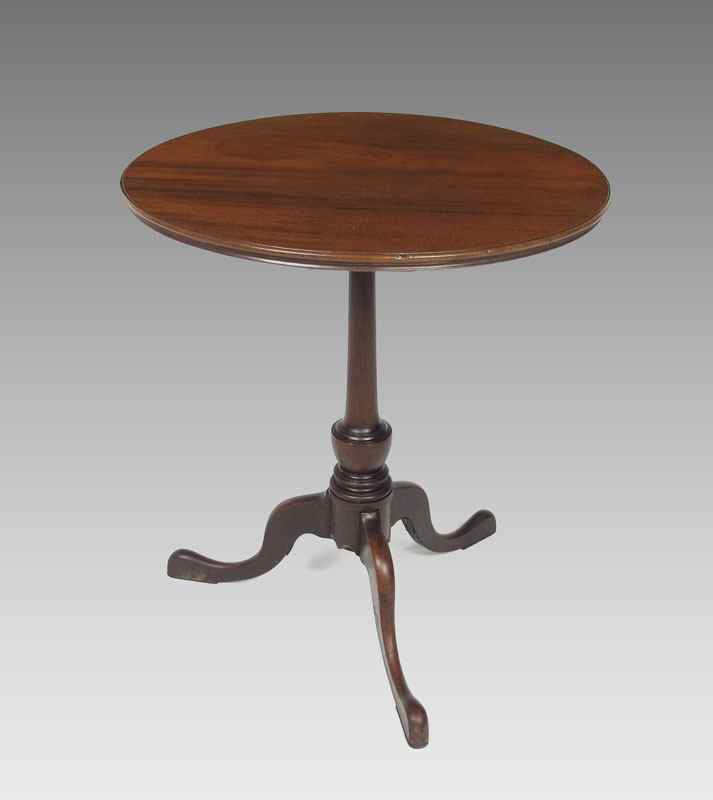 Appraisal: LATE TH CENTURY CHERRY SNAKE FOOT CANDLE STAND One board